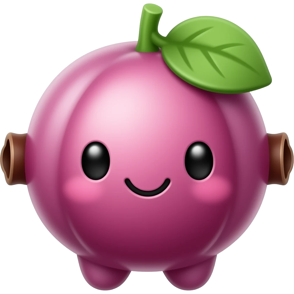 Kawaii currants con cara feliz emoji