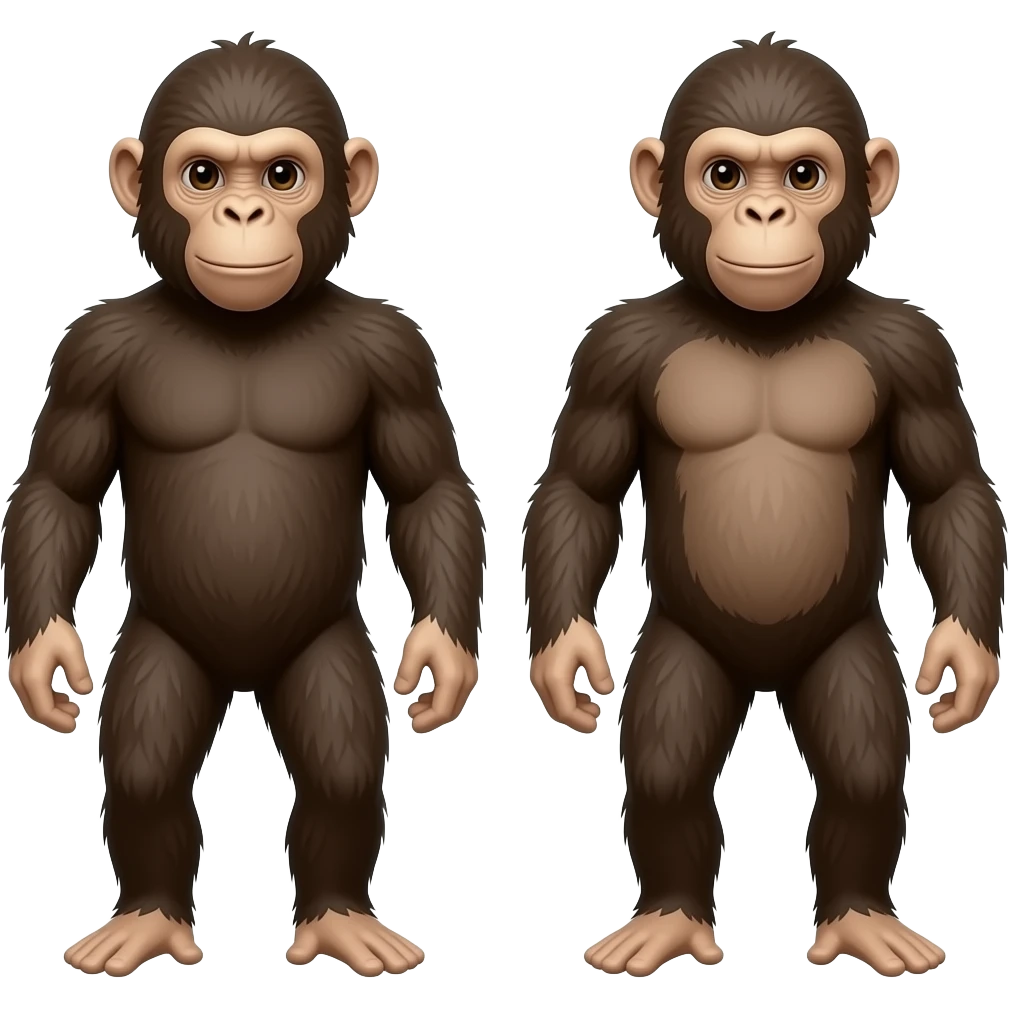 Two apes emoji