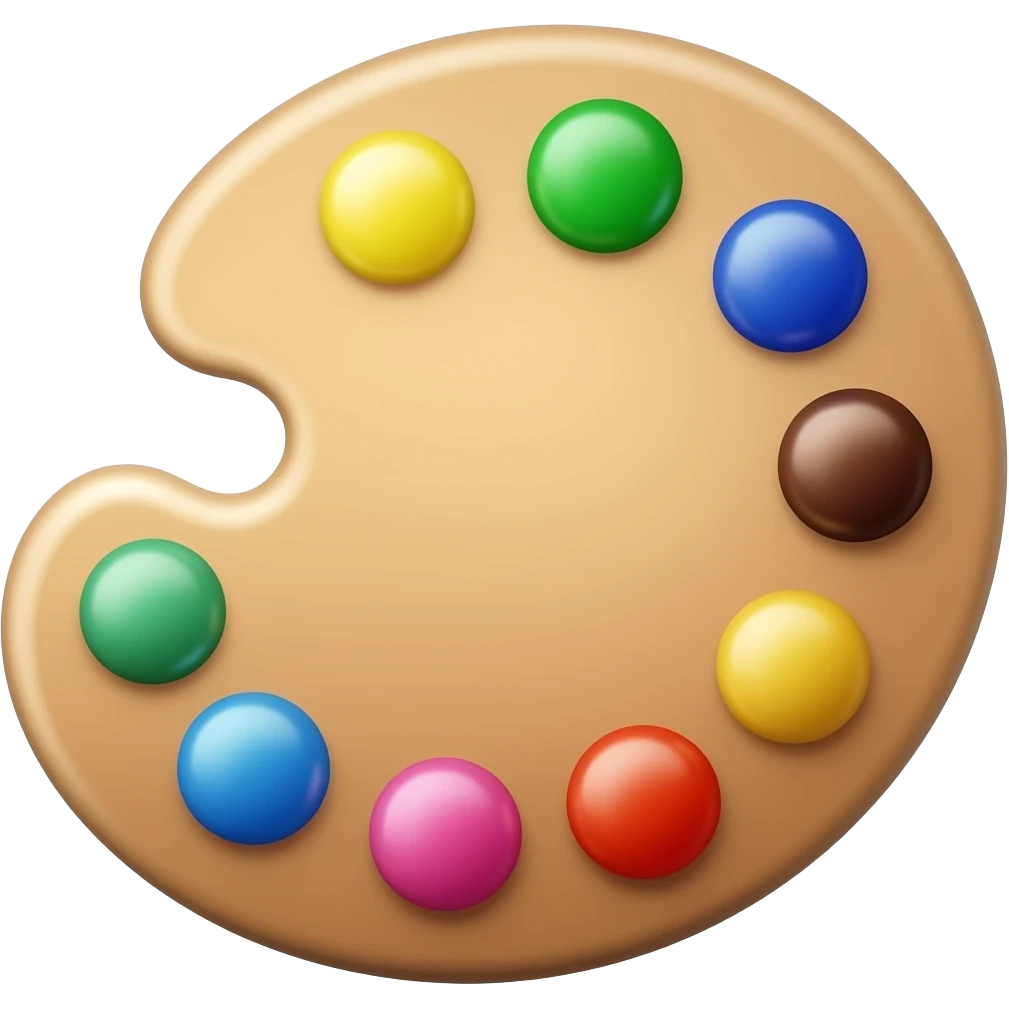 paleta de pintura emoji