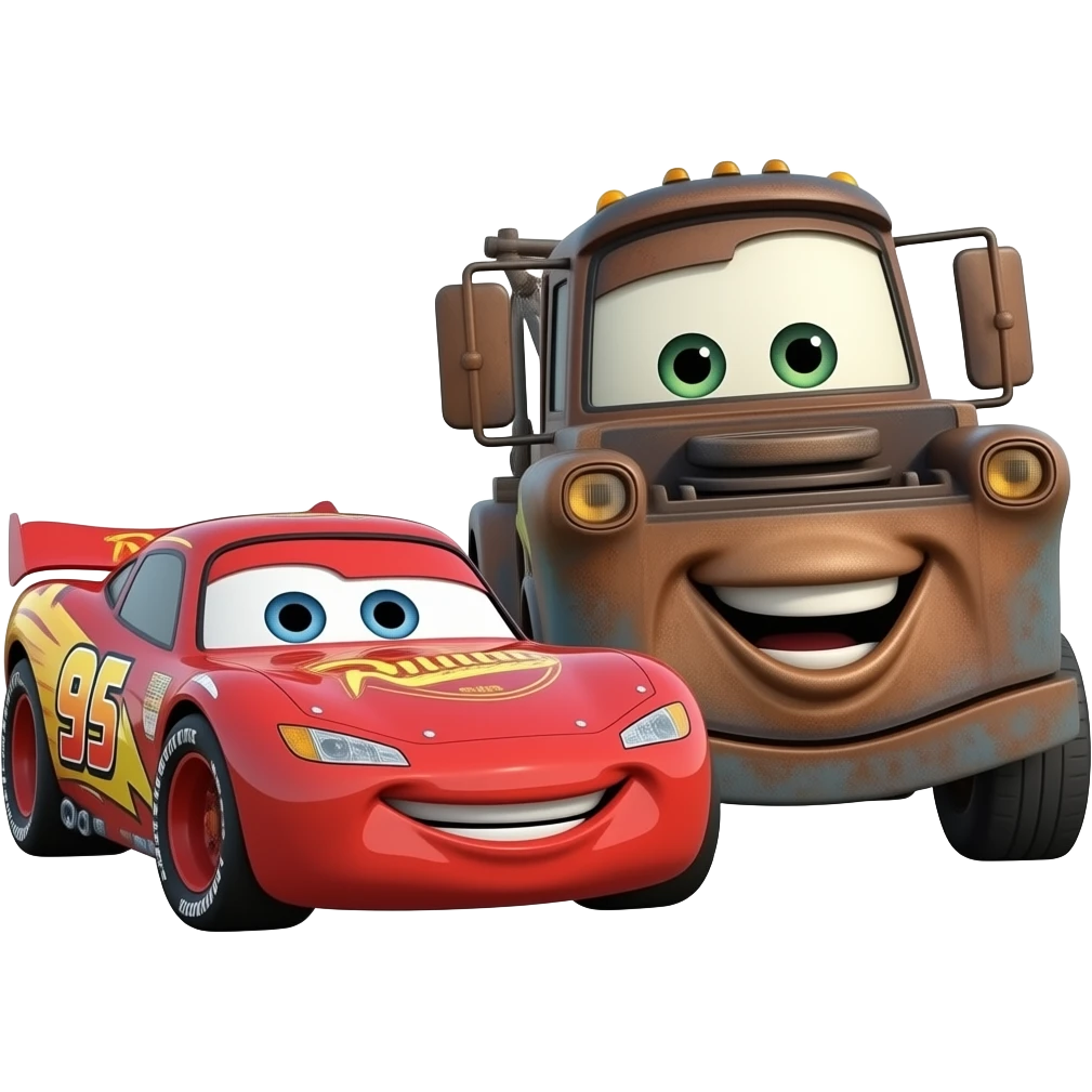 Lightning McQueen and tow mater emoji