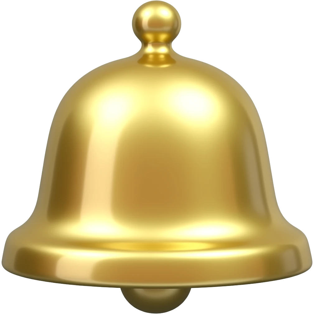 cartoonish style alarm bell emoji