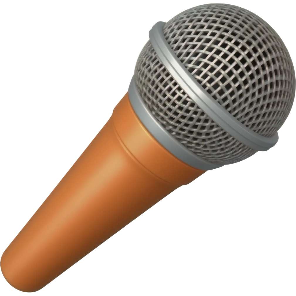 orange microphone emoji
