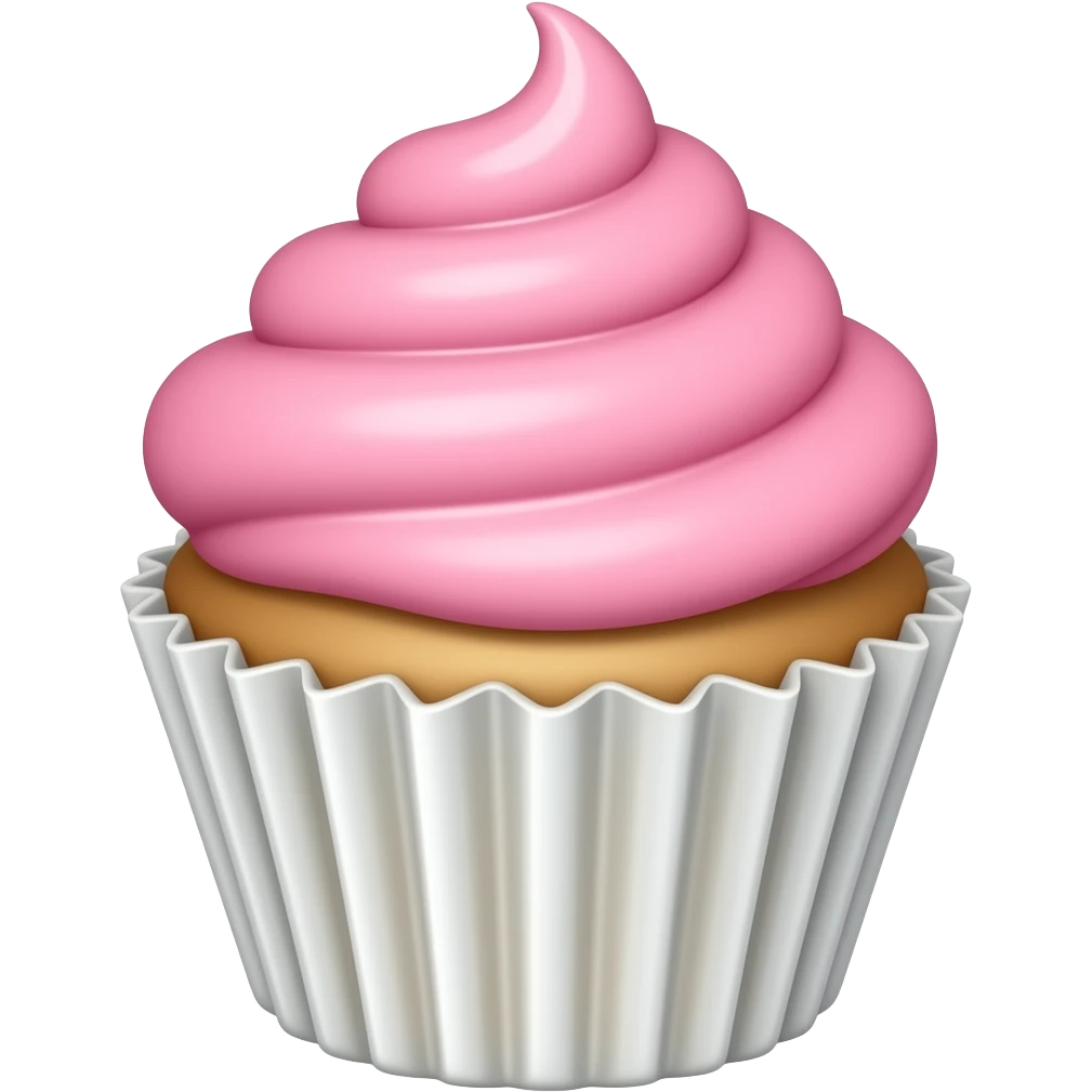 Cupcake with pink icing emoji
