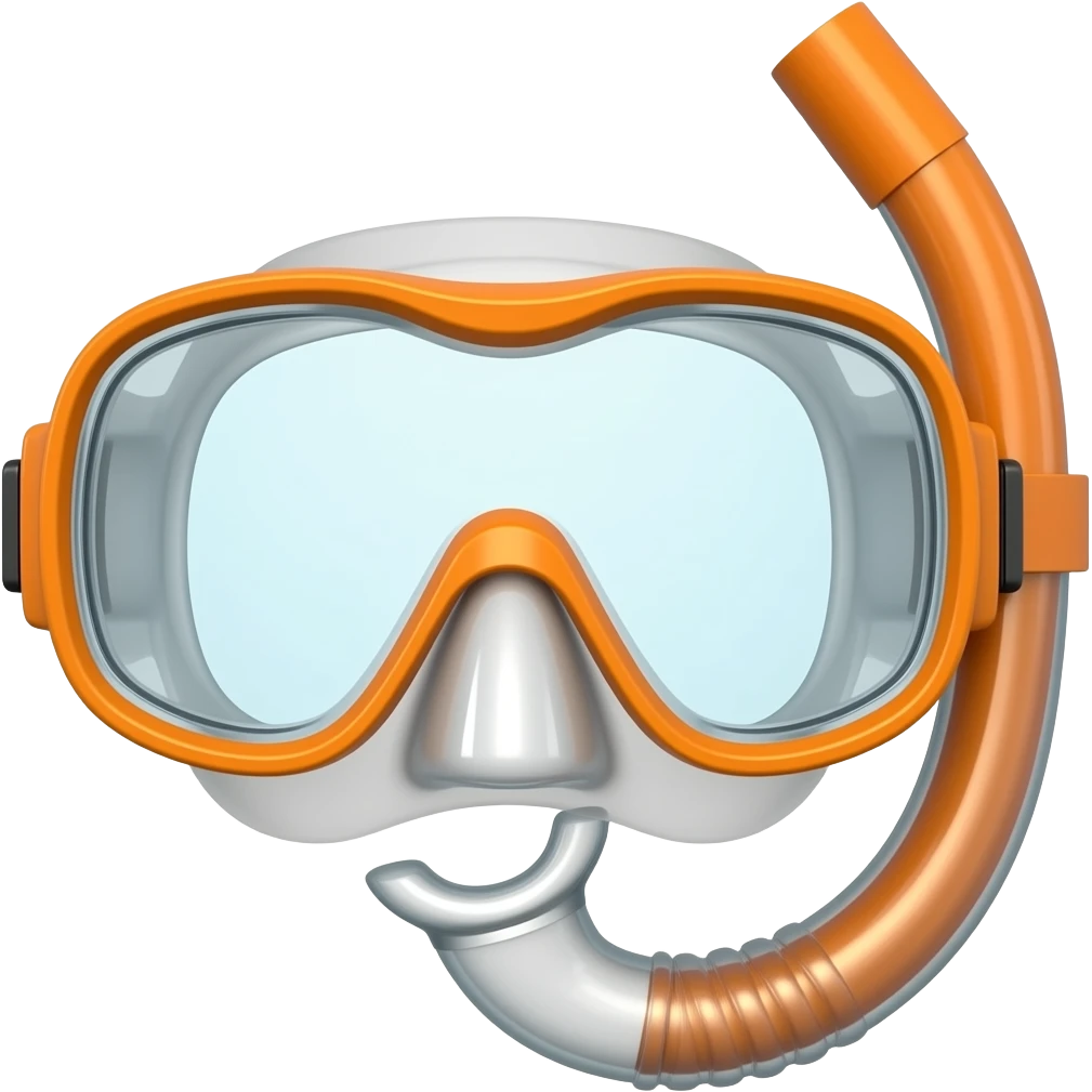 orange underwater mask with snorkel emoji
