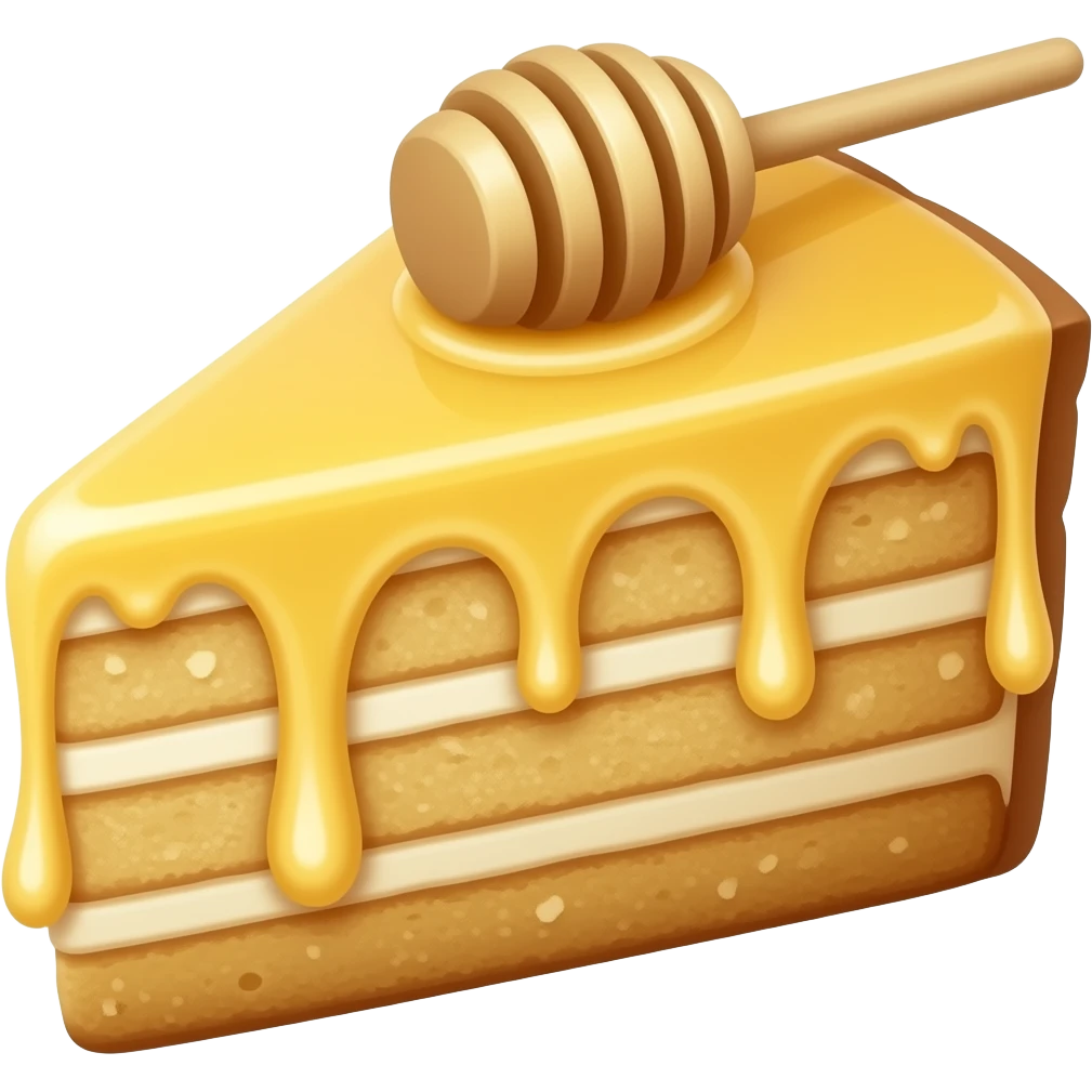 Люксовый торт медовик кусок emoji