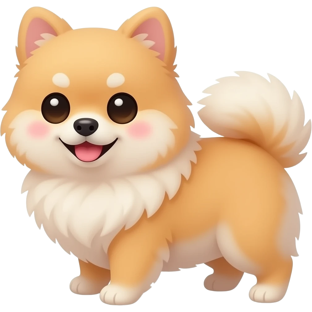 kawaii pomeranian  dog emoji