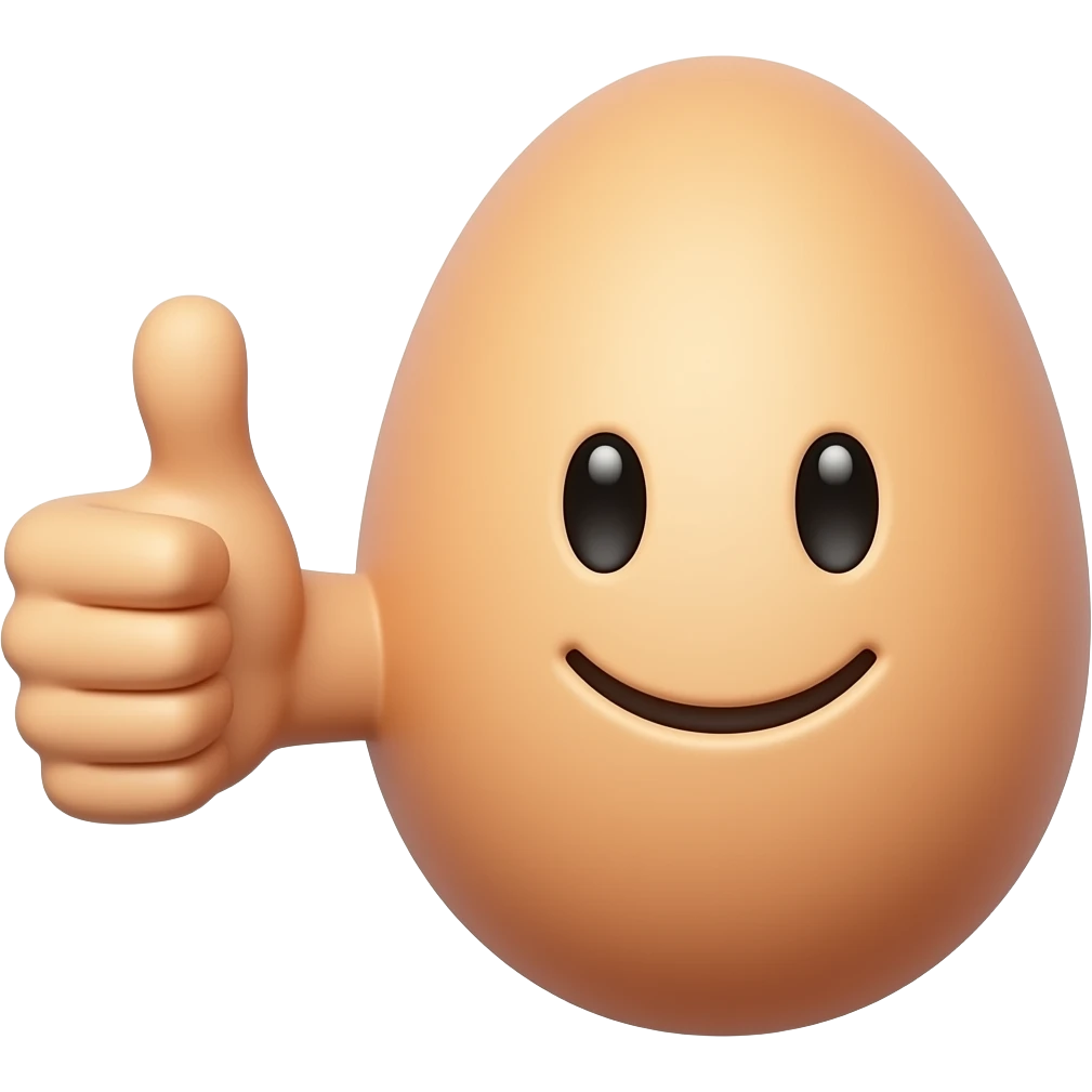 Smiling Egg with accept hand emoji
