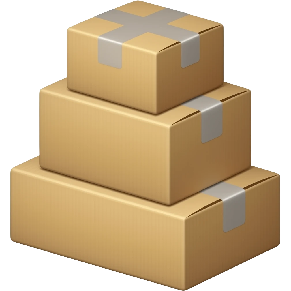 3 boxes stacked emoji