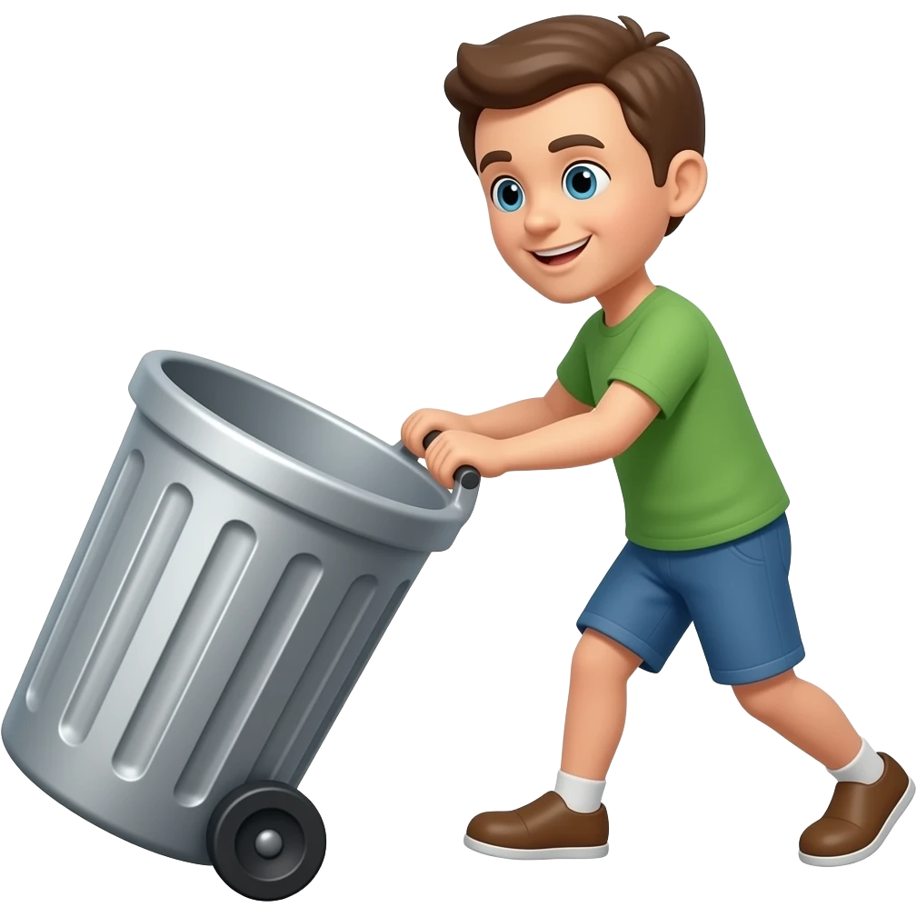 push trash can emoji