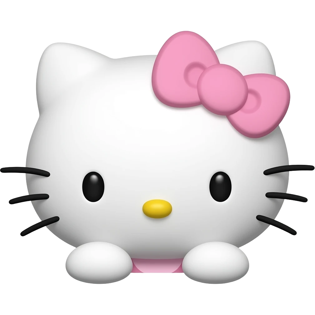 Klein original hellokitty mit pinker schleife emoji