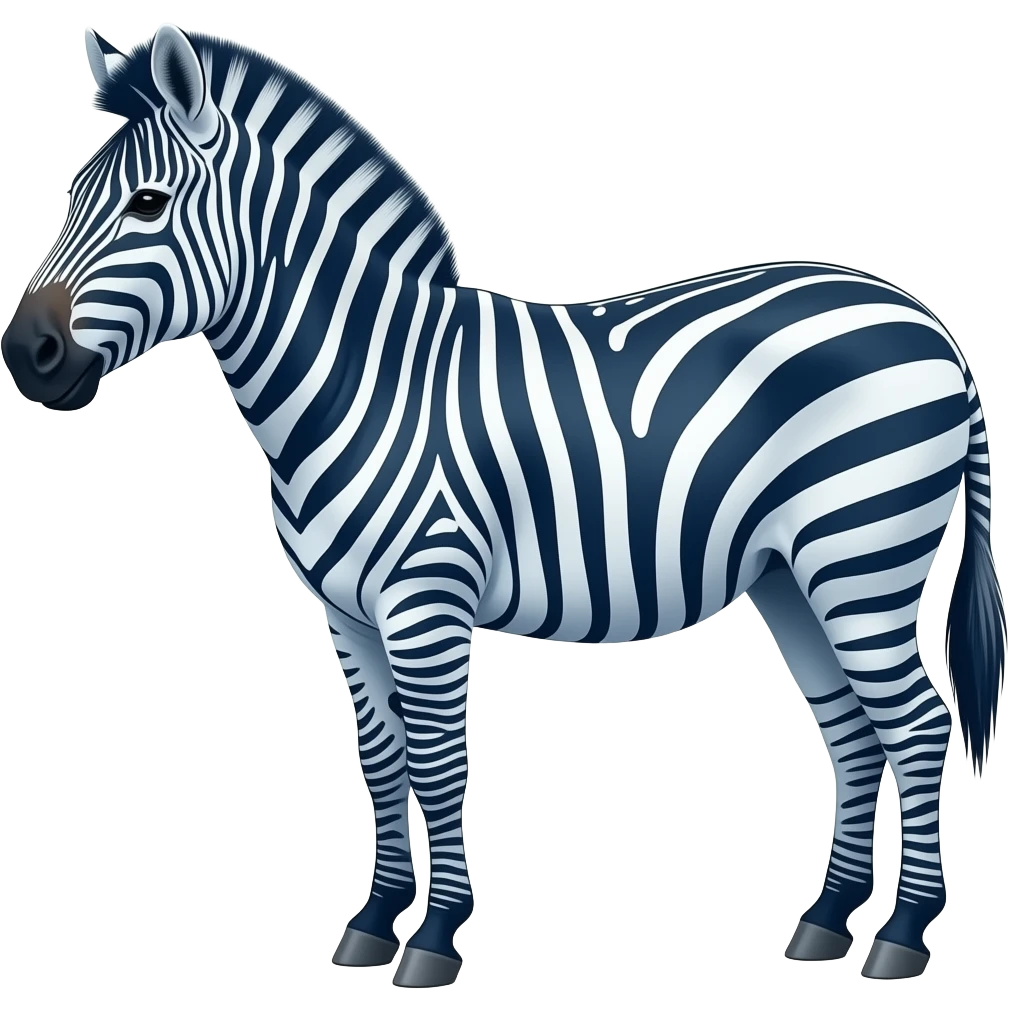 Make a blue zebra emoji
