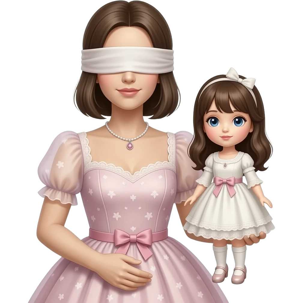 romantic dress guy mannequin blindfolded clothing doll emoji