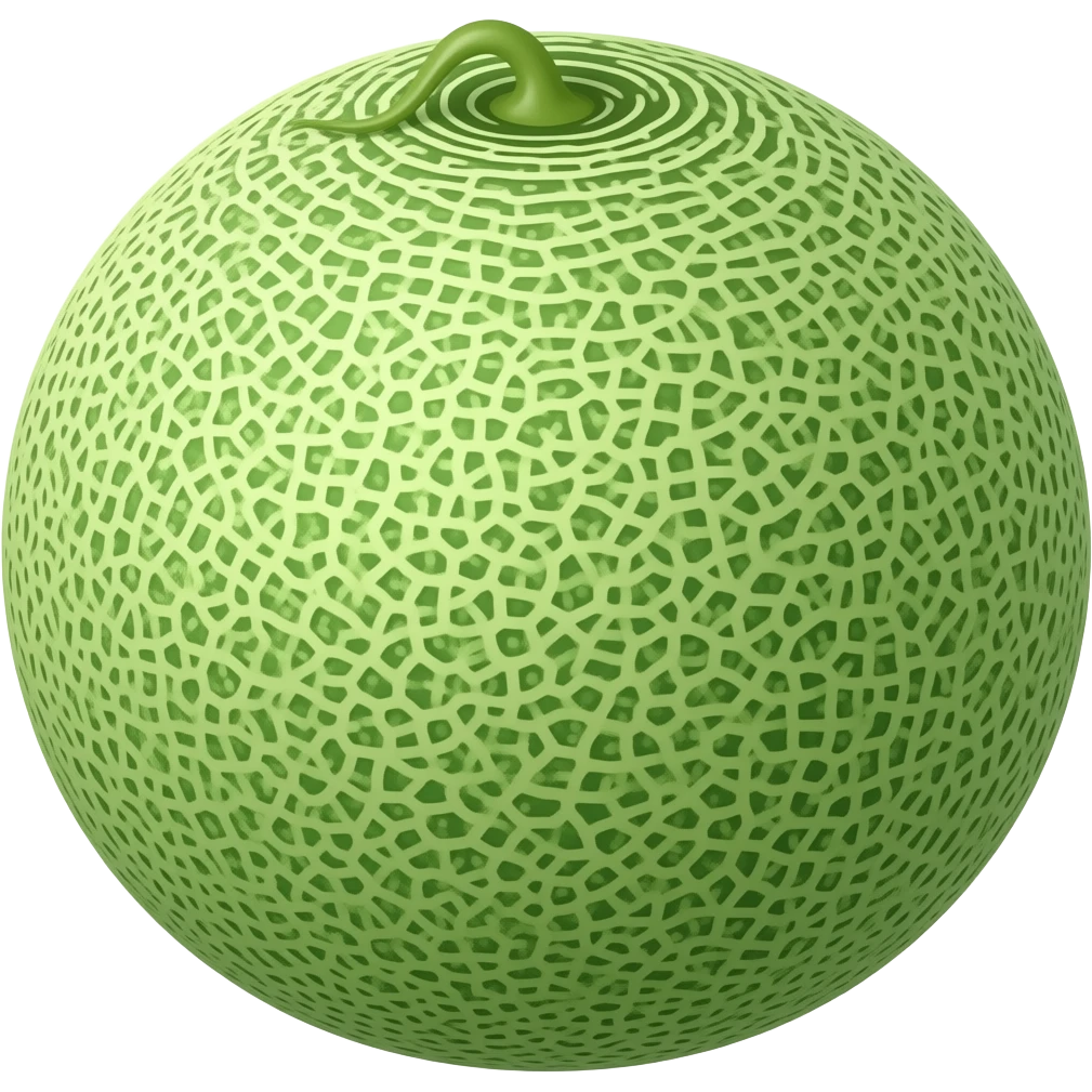 green oval-shaped melon emoji