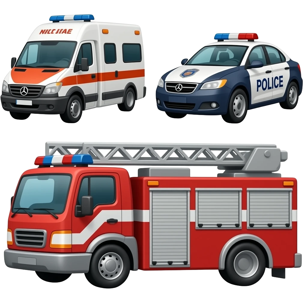 🚑🚓🚒 emoji