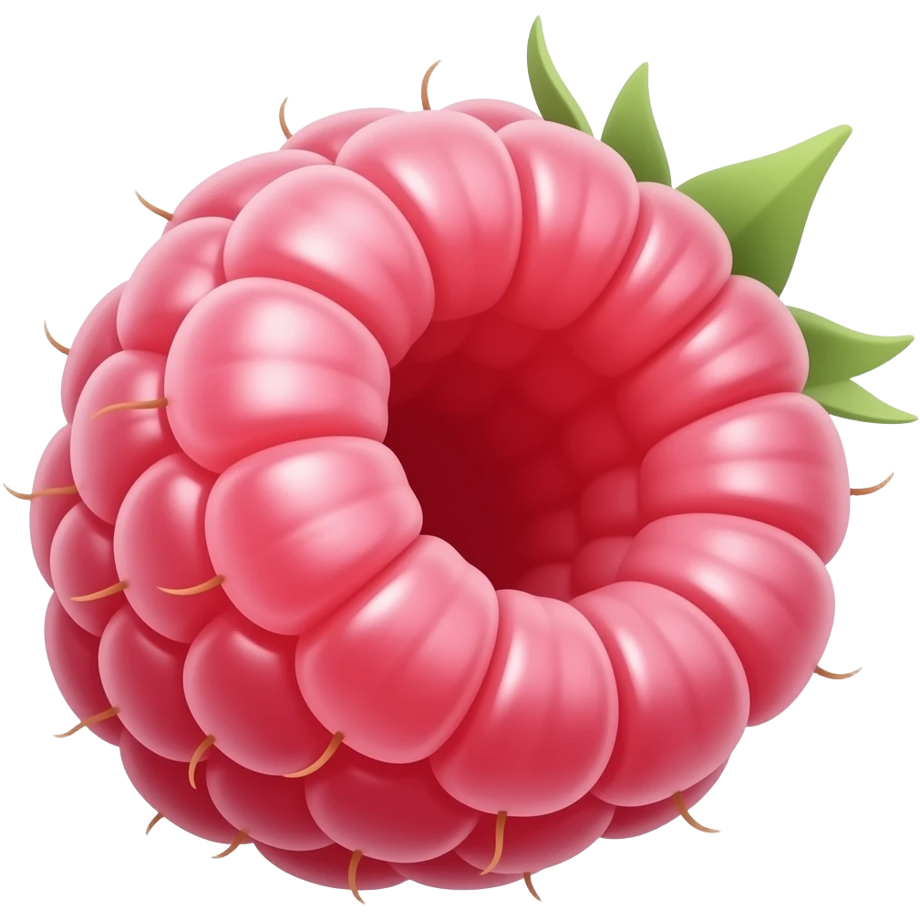 Pink raspberry emoji