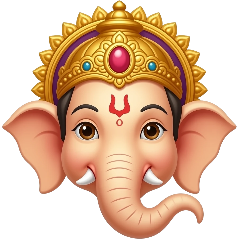 Lord Ganesha smiling face emoji