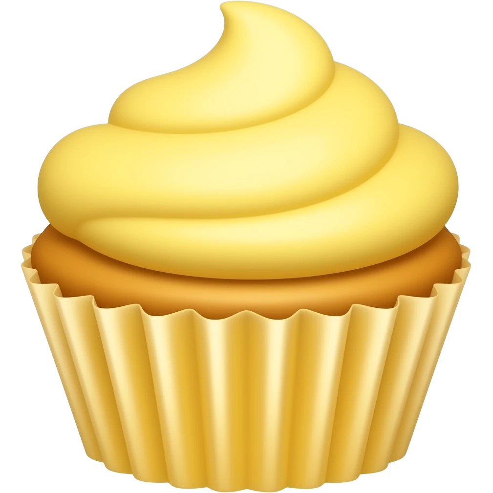 Yellow cupcake emoji