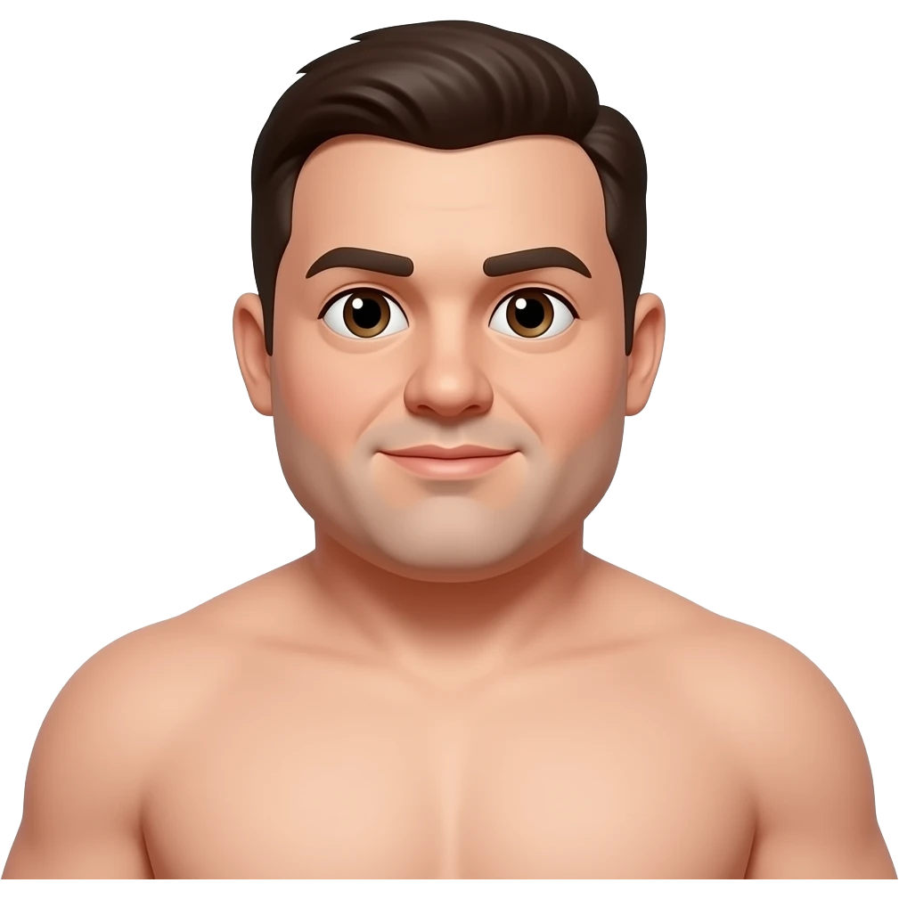 Fat man shirtless emoji