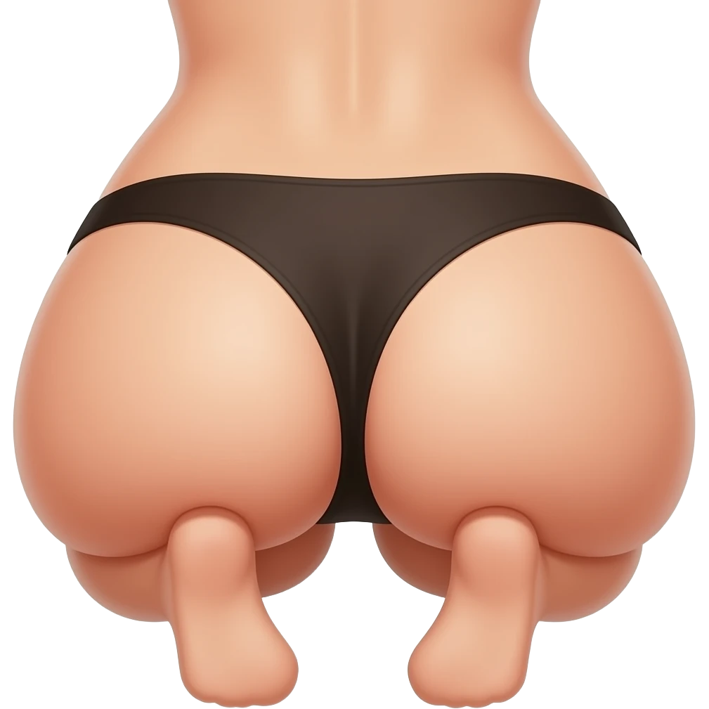 Los glúteos de una mujer y que es te en posición como de perrito emoji