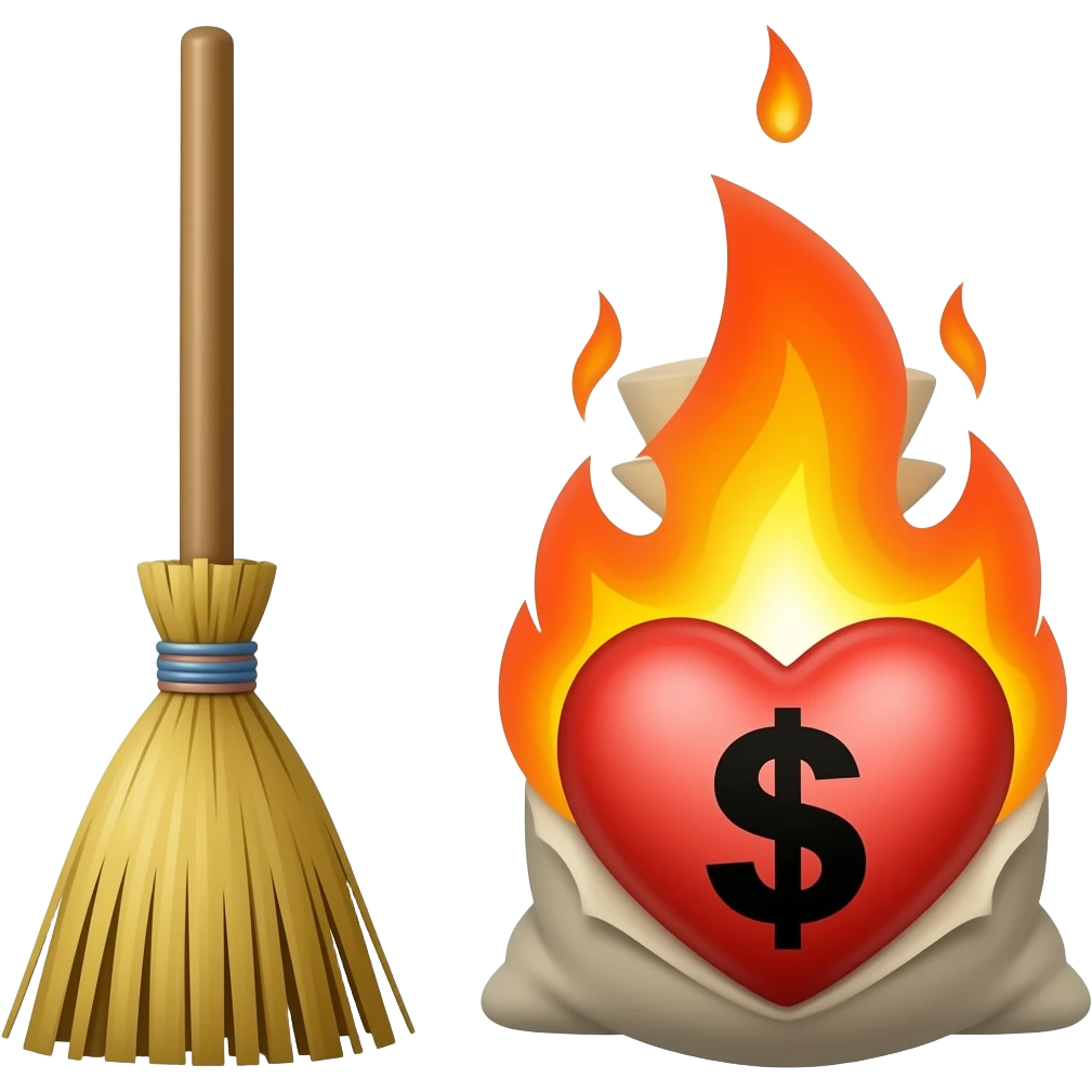 🧹💰❤️‍🔥 emoji