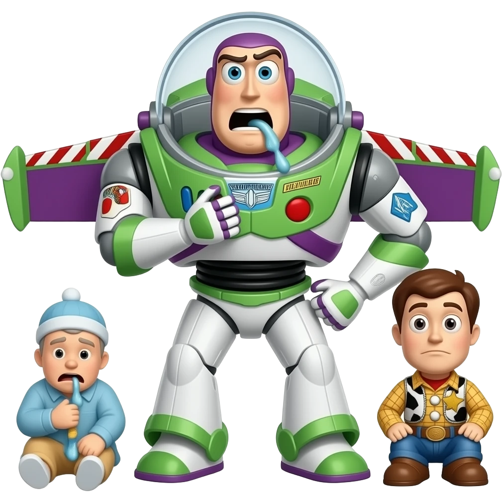 Vomiting and diarrhea outbreak toy story-Buzz emoji