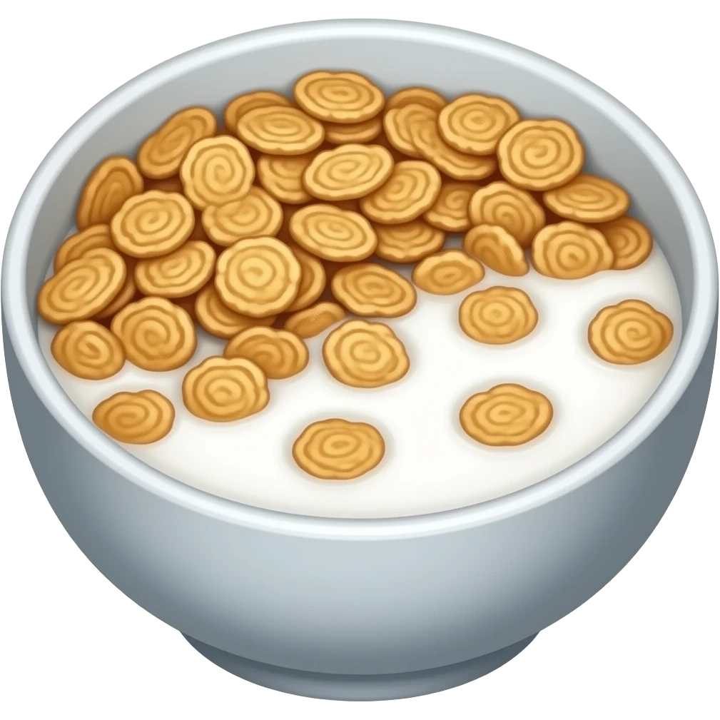 그래놀라 두유 그릇 emoji