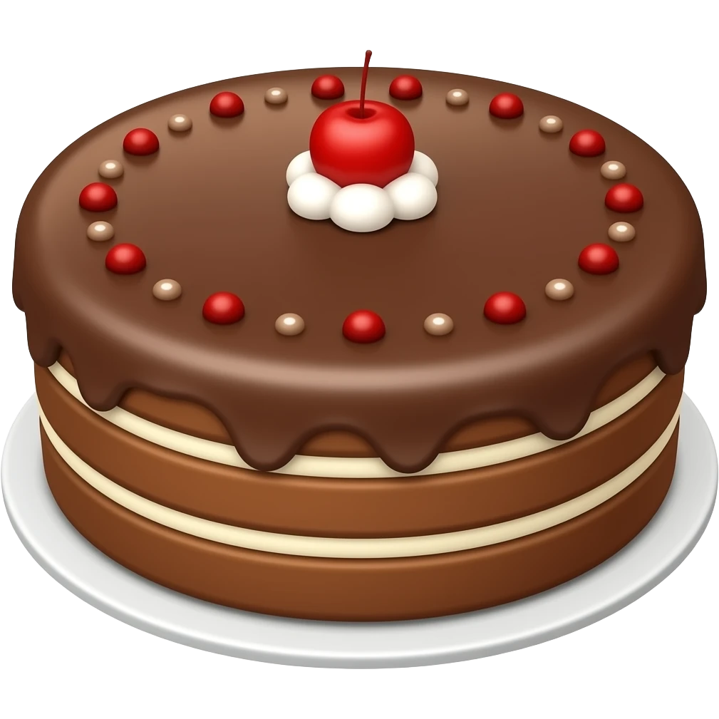 اصنع صورة كعك شوكولا emoji