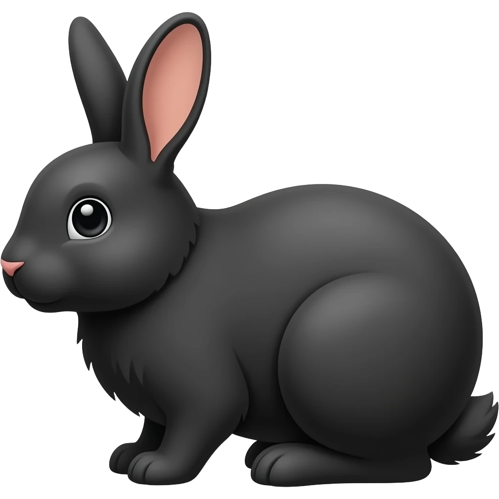 black bunny emoji