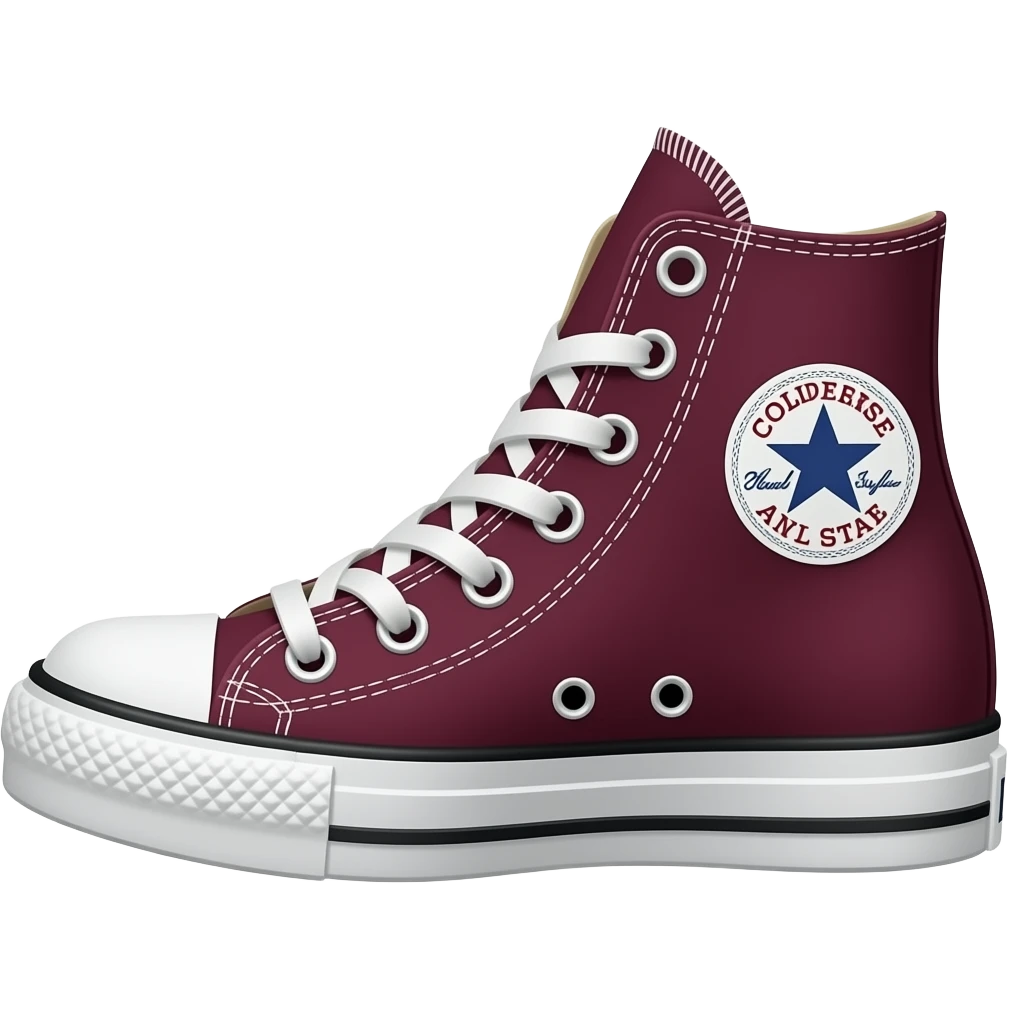 darker burgundy converse front emoji