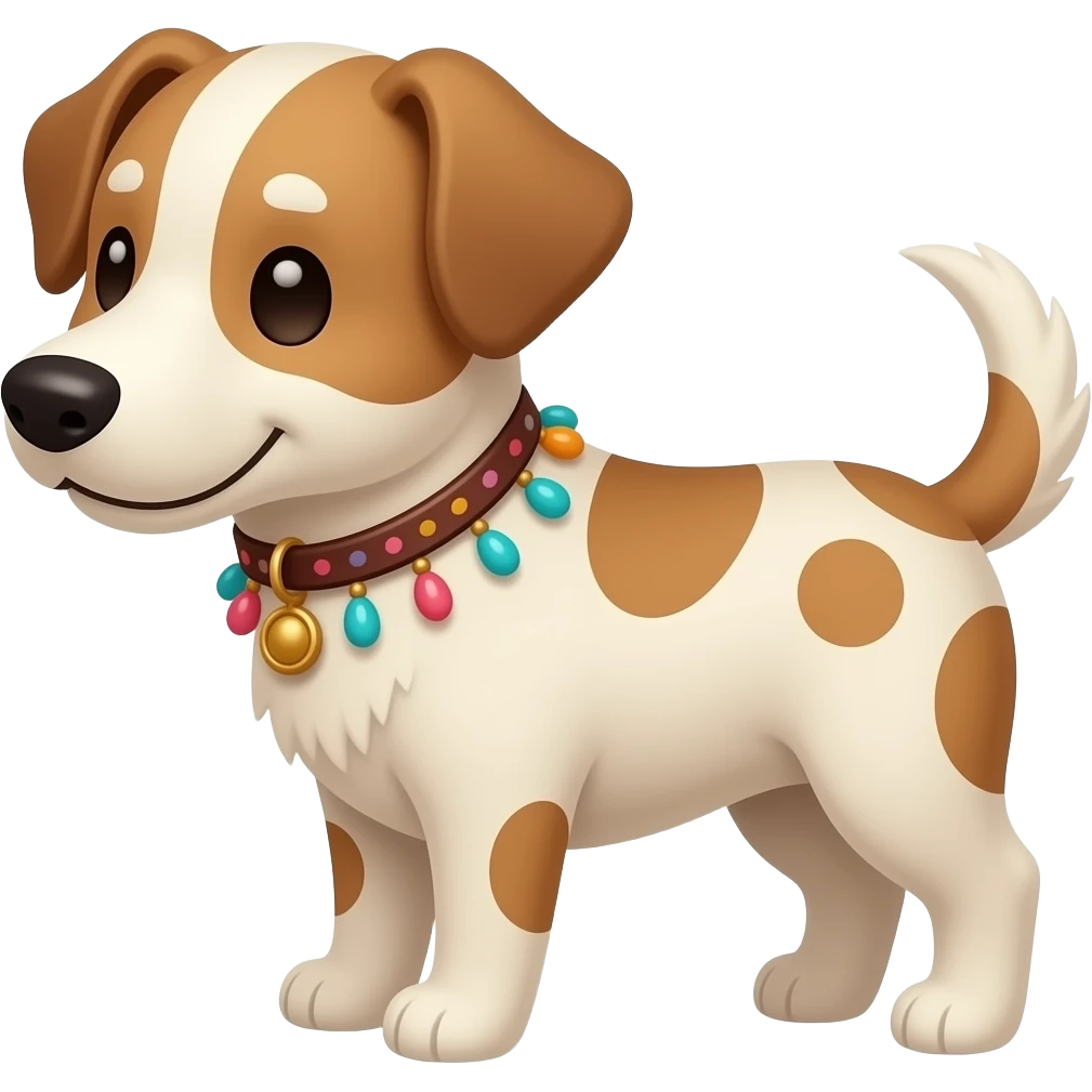 cute Dotted bohemian dog emoji