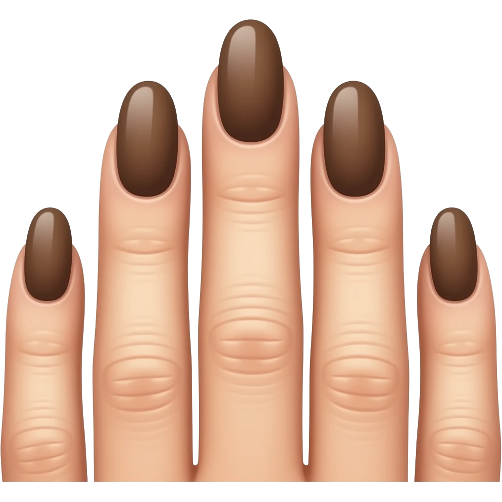 Unhas marrom emoji