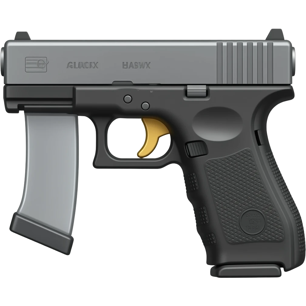 Make a Glock 45 with a extended magazine out the gun and a gold trigger ...