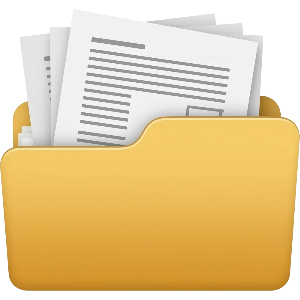 carpeta con documentos emoji