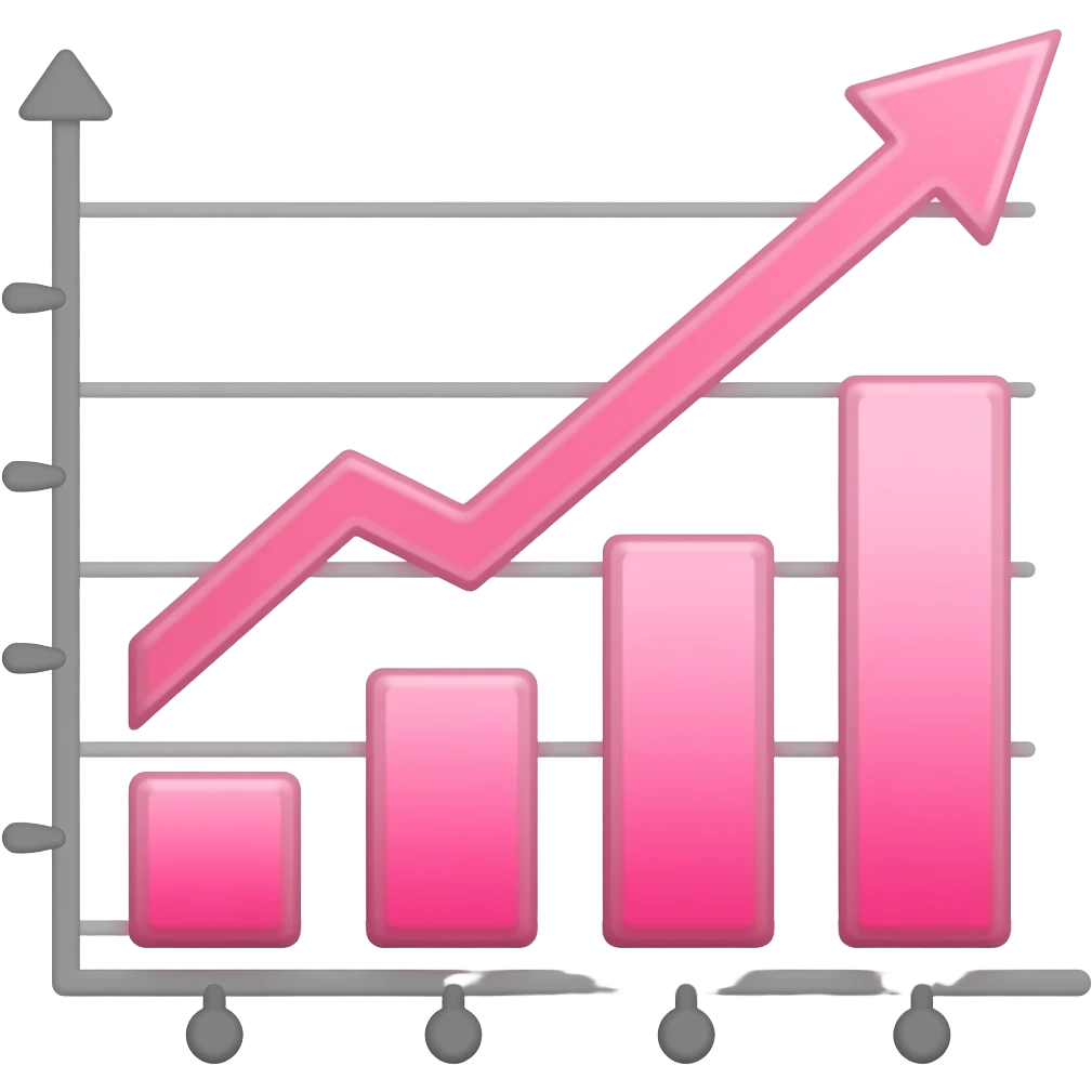 pink statistics graph emoji | AI Emoji Generator