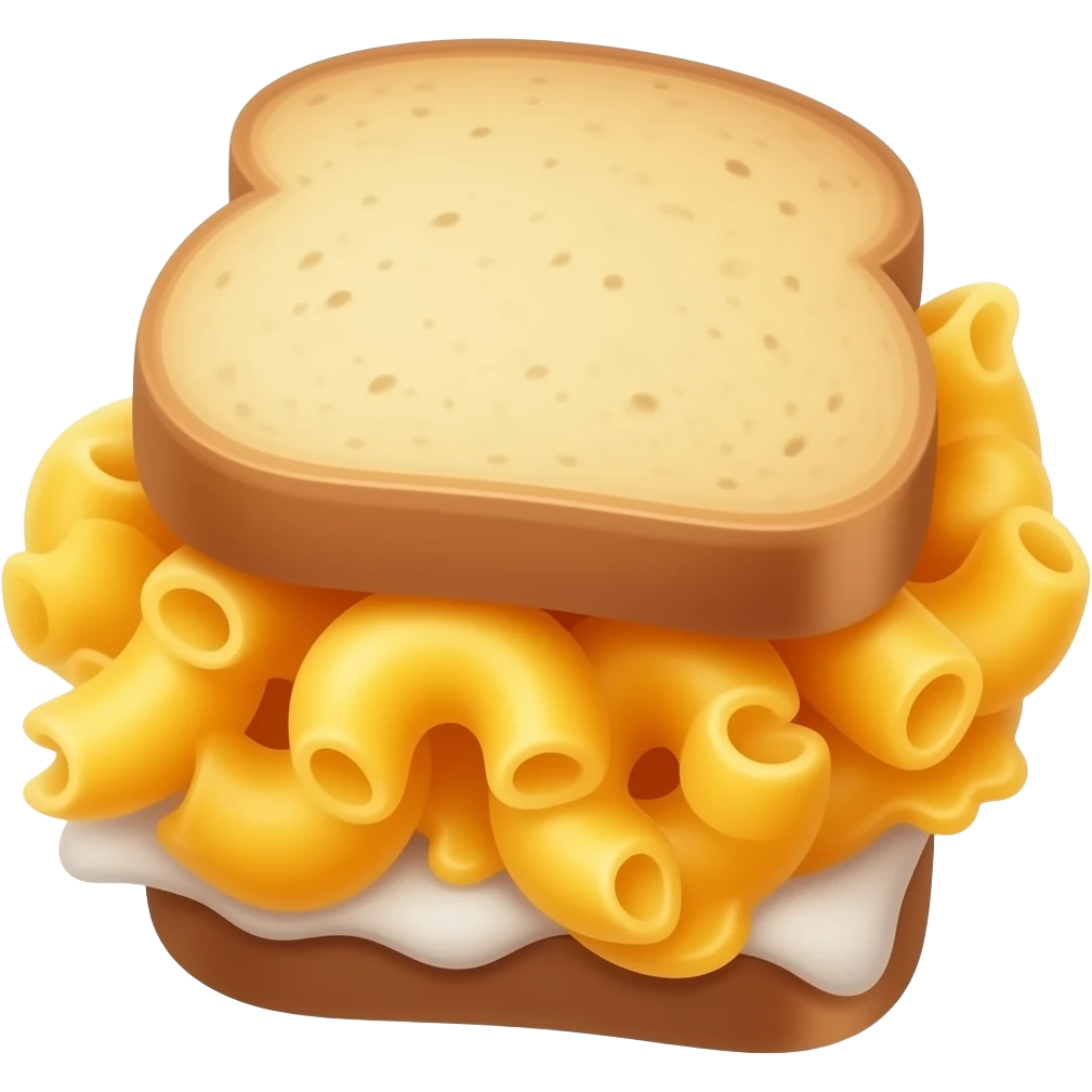 mac and cheese on bread emoji