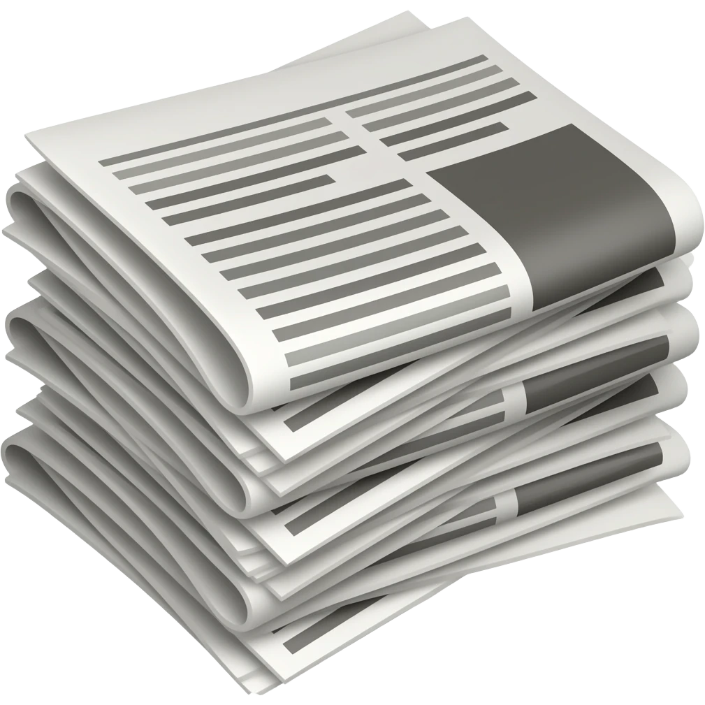 newspapers rounded emoji