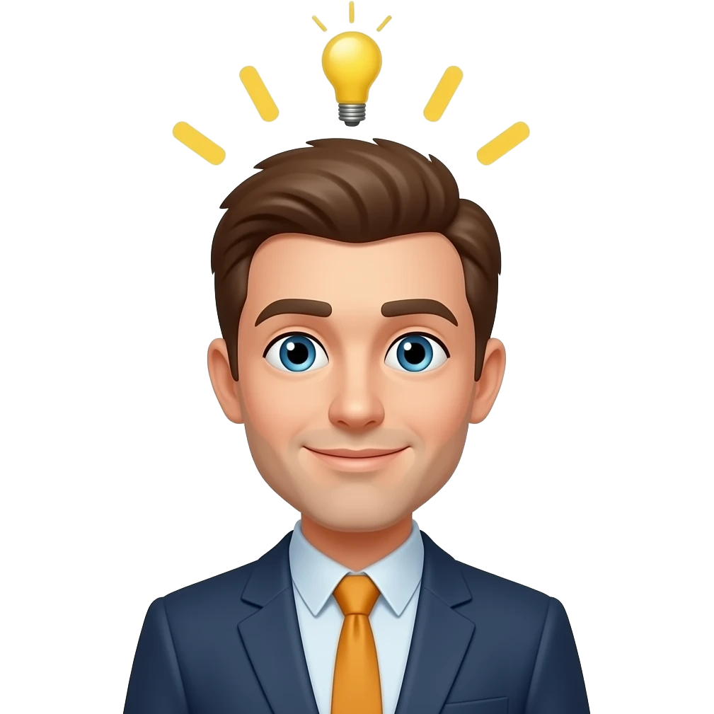идея у человека в голове emoji