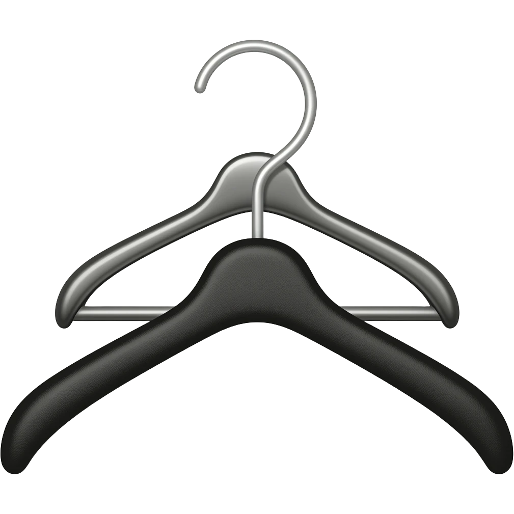 Black cloth hanger emoji