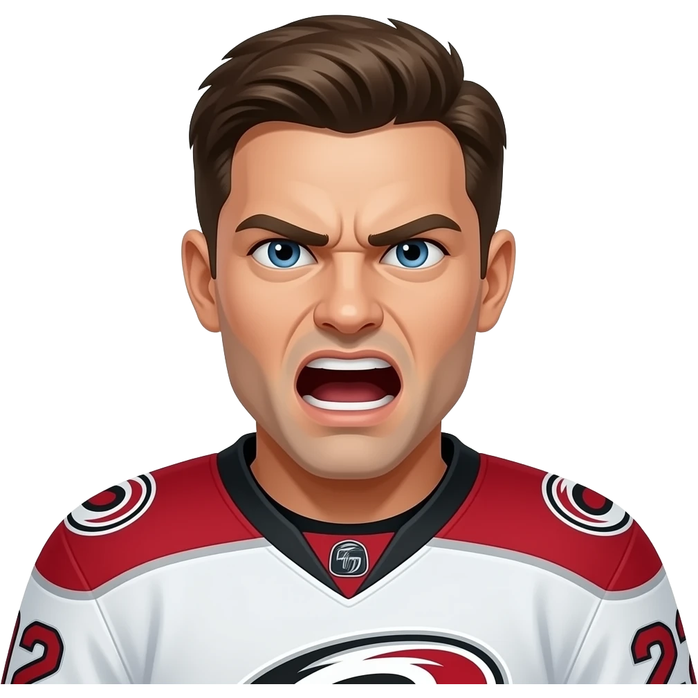 Hockey hurricanes mad emoji