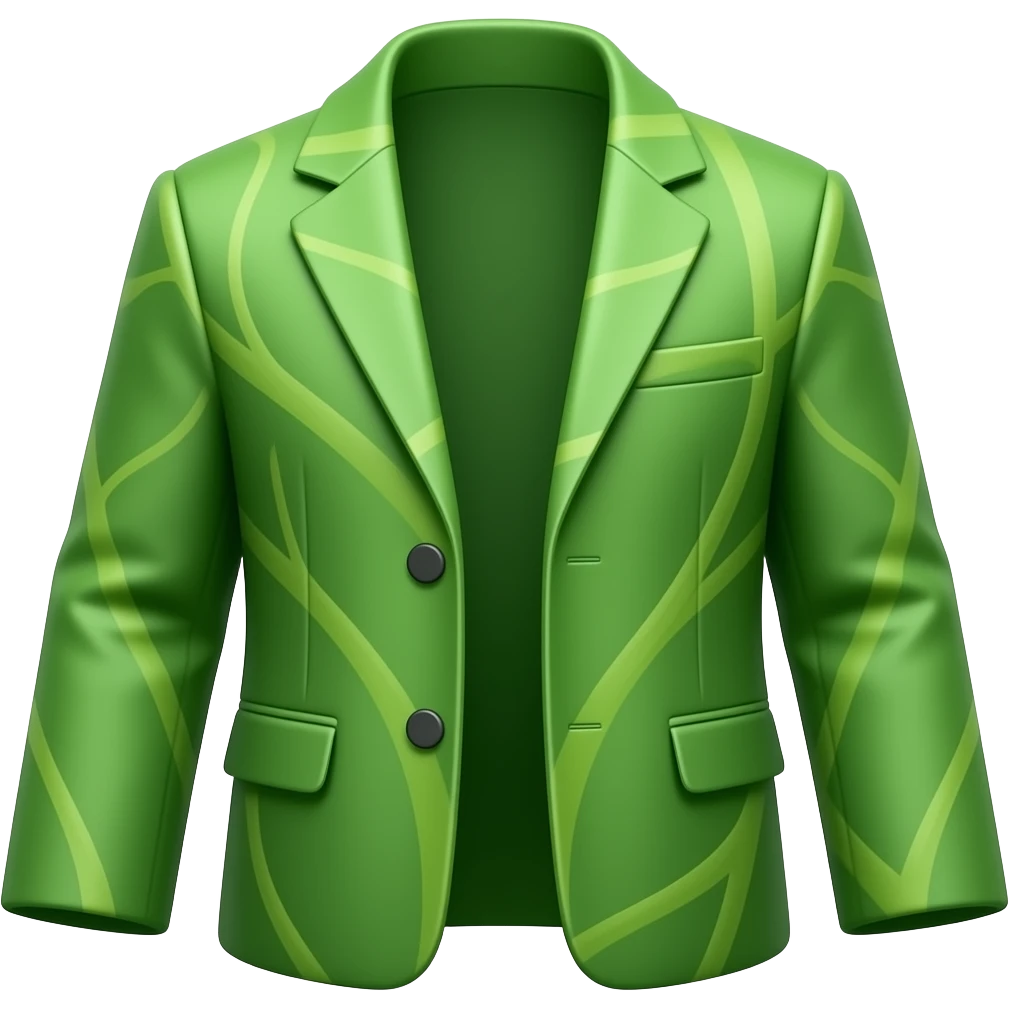 Coat made of spinach emoji
