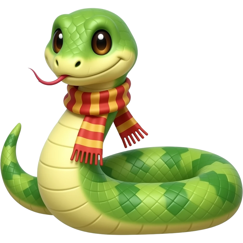 Fatty fool snake with scarf emoji