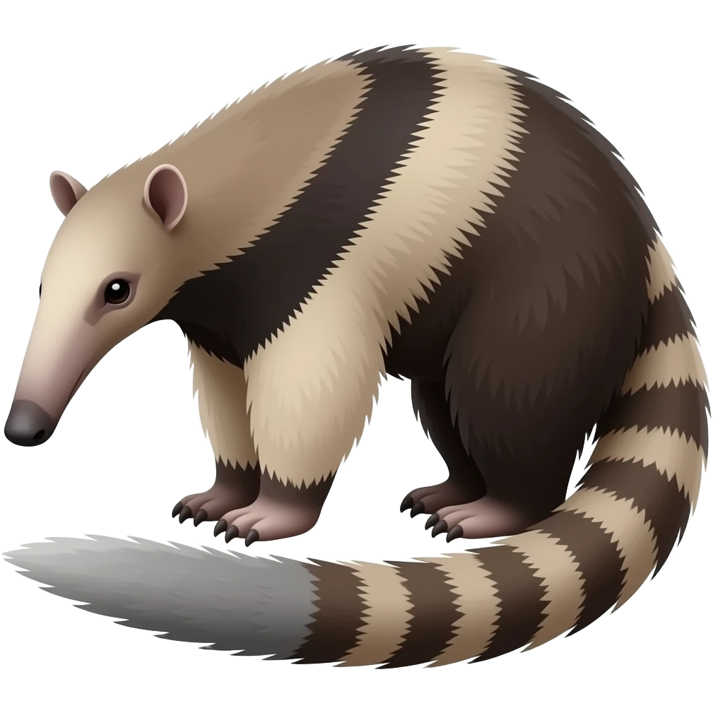 Mom anteater and baby anteater emoji