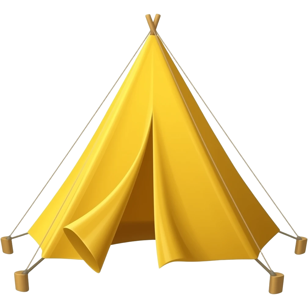 Yellow tent emoji
