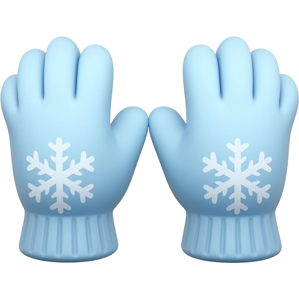 snow gloves emoji