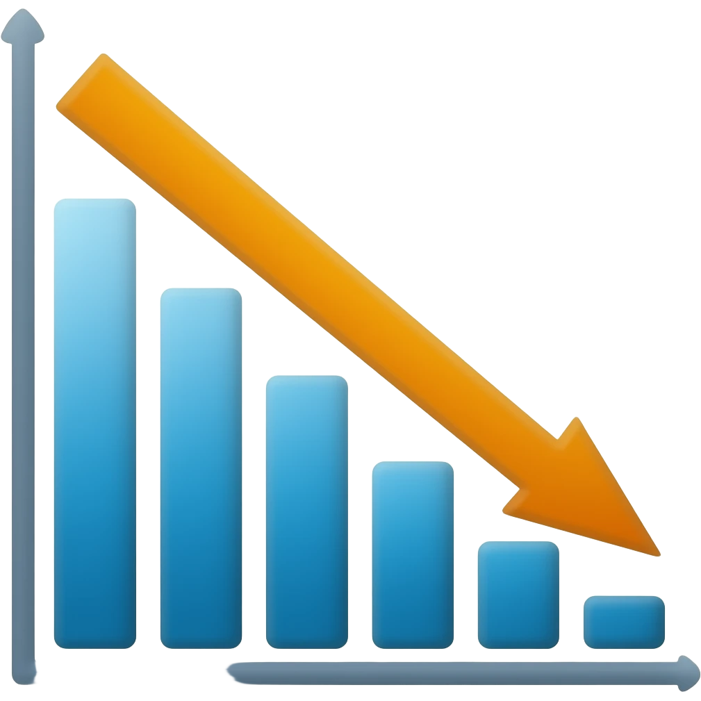 downward graph emoji