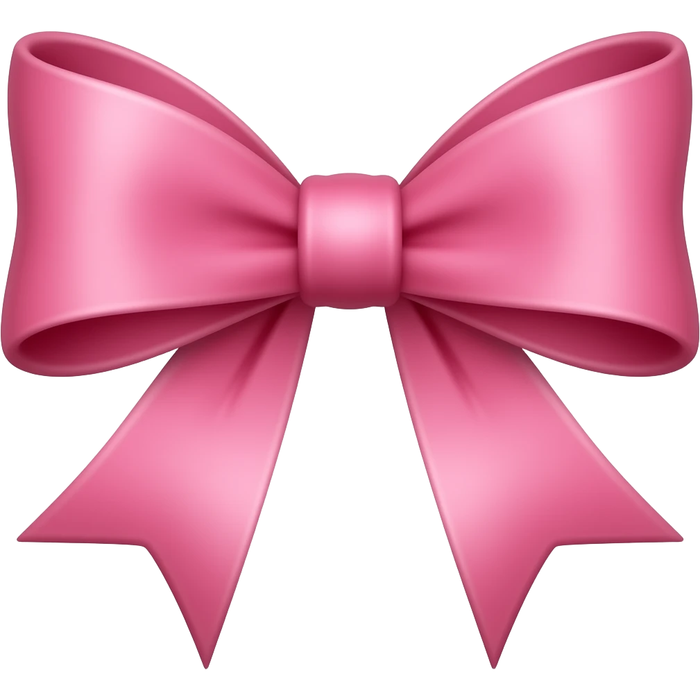 Pink bow emoji