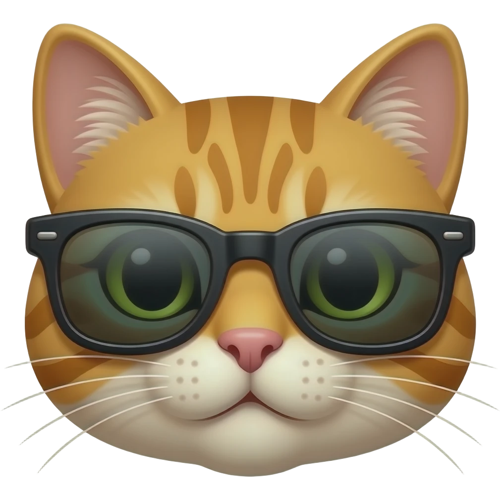 Cat wearing sunglasses emoji