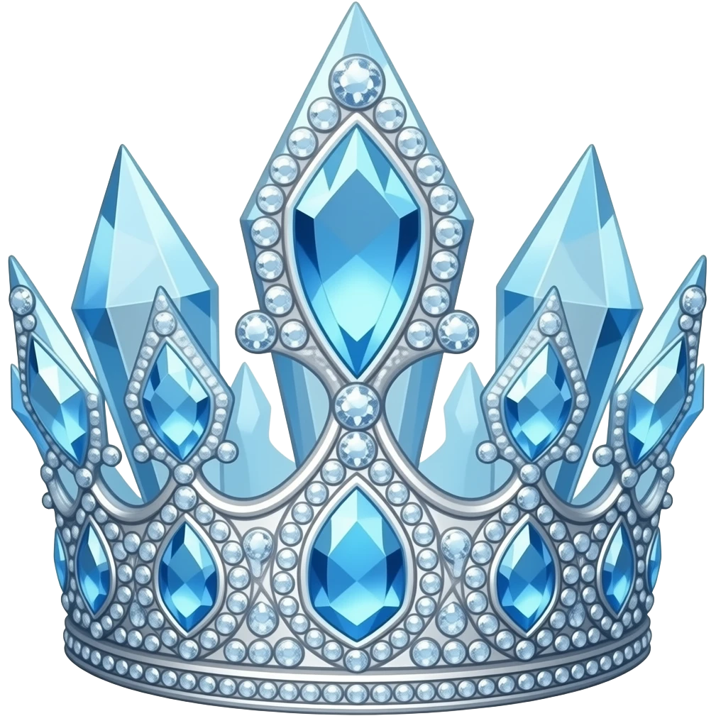 Blue Crystal Crown emoji