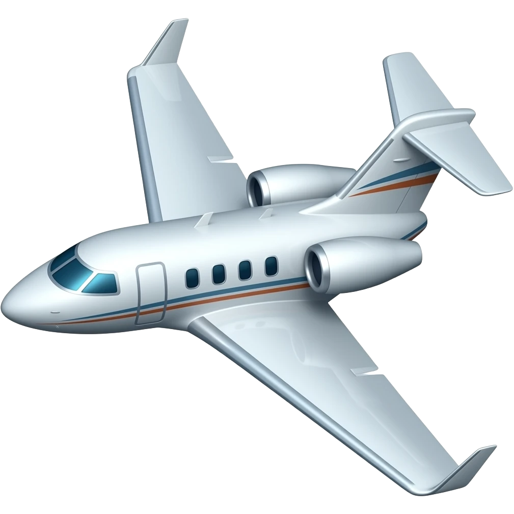 Private jet emoji