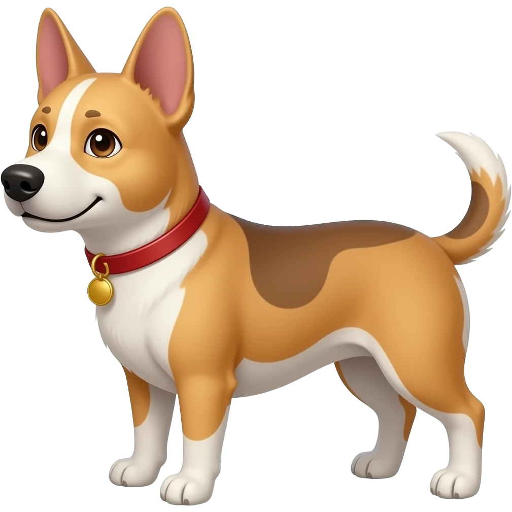 Dog with human head emoji